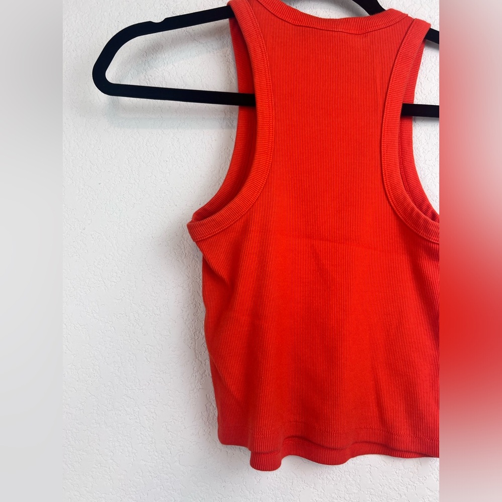 Maeve Red Ribbed Tank Top - Picture 4 of 7